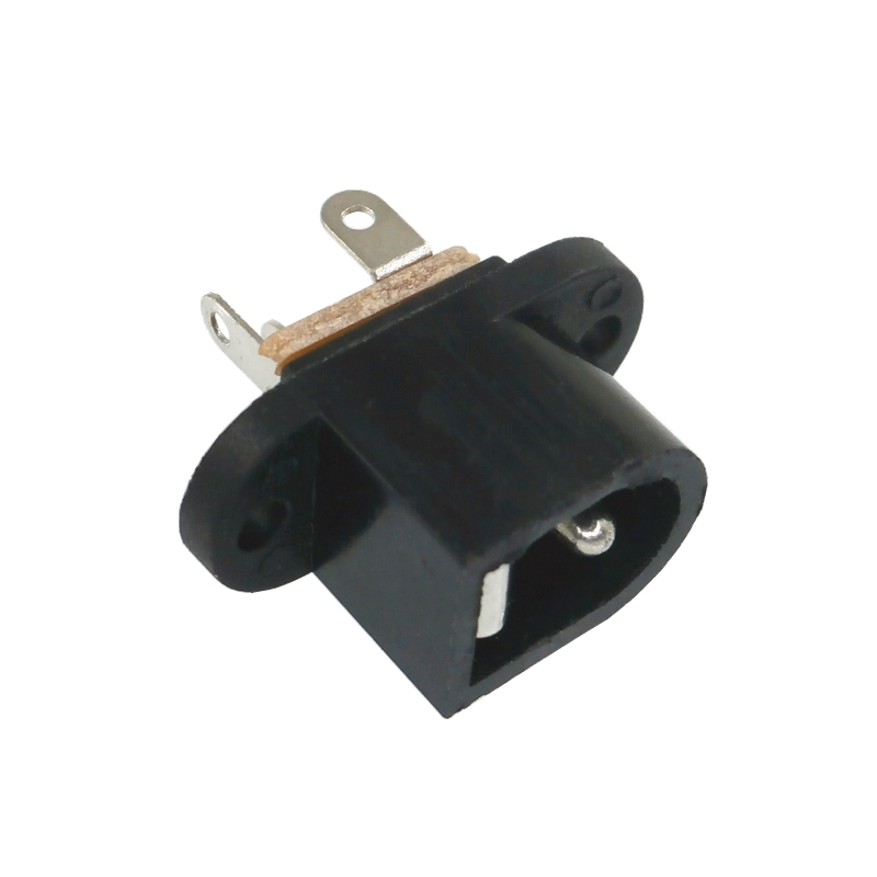 DC-016 5.5×2.1mm面板安装DC插座 立式焊线螺丝固定