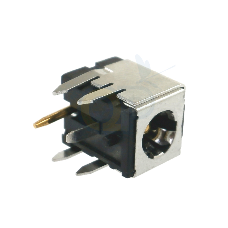 10A大电流5.5×2.1/2.5mmDC插座 90度卧式插件镀金触点