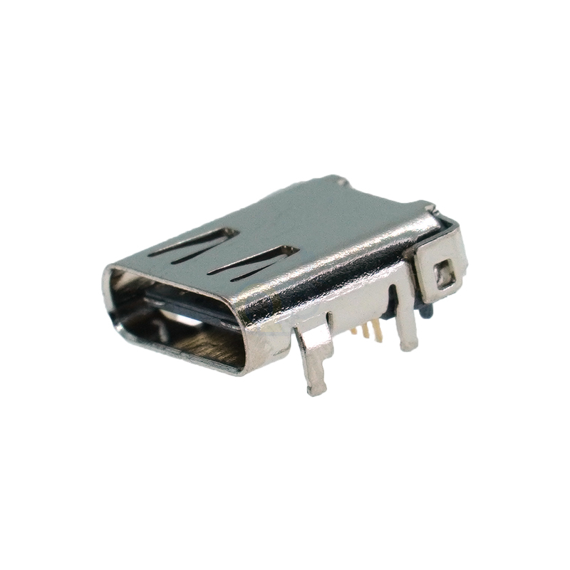 多体长USB4 40Gbps 24P卧式前插后贴Type-C母座 全兼容款|轻平电子