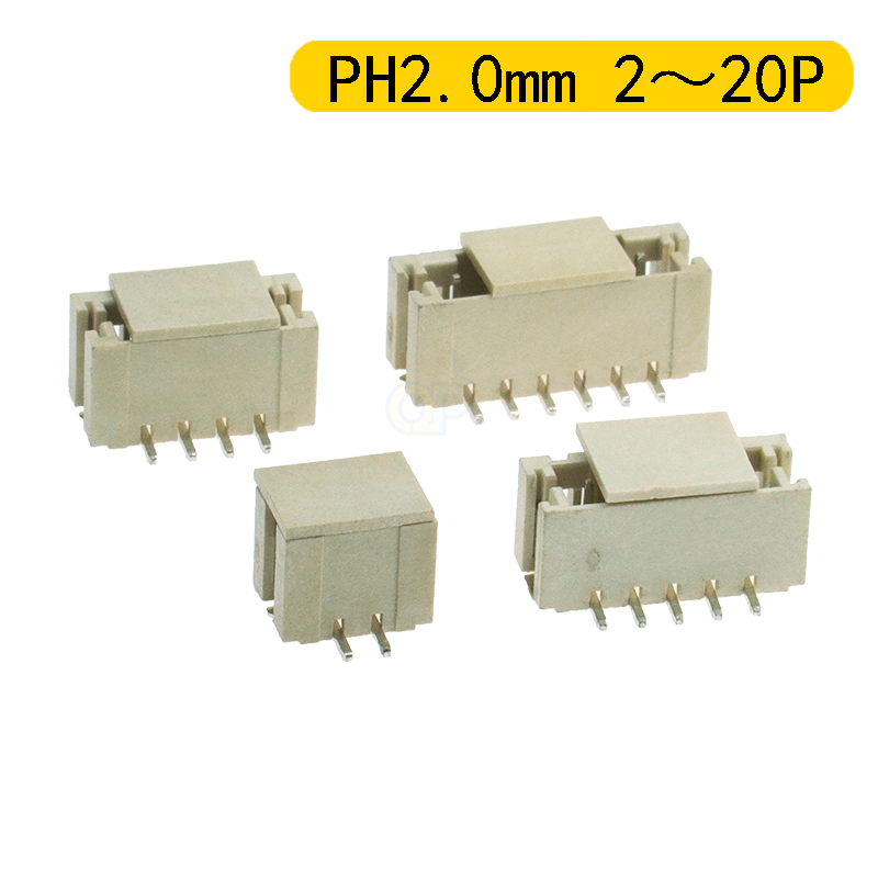 3P PH2.0mm立式贴片针座 4P照明LED电源板对线连接器